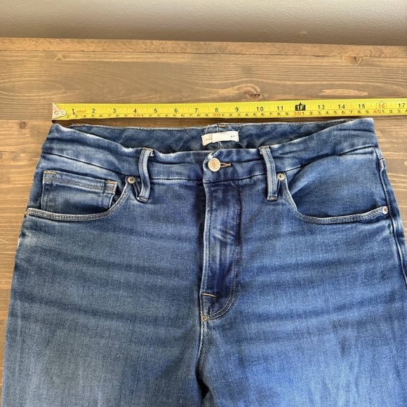 Good American Womens 12/31 Blue  Good Legs Jacked Step Hem Skinny Leg Jeans - Picture 9 of 11